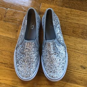 Keds Glitter Slip On Sneakers